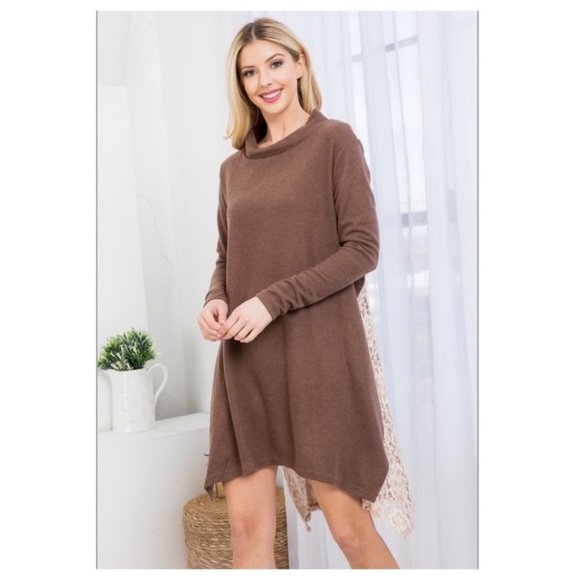 New Ryu A’reve Boho Style Silk And Lace High Low Style Dress - Picture 4 of 9